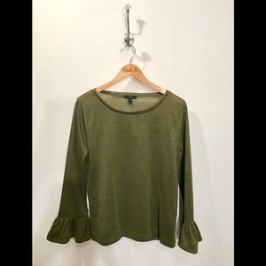 NWT J Crew shimmery bell sleeve top